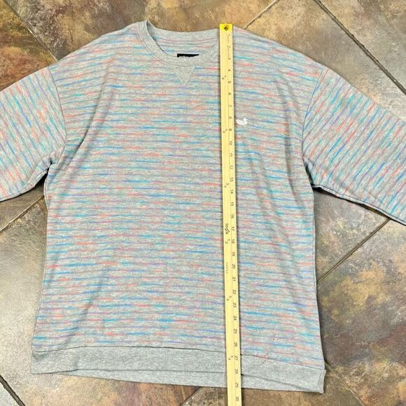 Southern Marsh Multicolored Strips Gray Seawash Rally Sweatshirt Medium - Picture 7 of 11